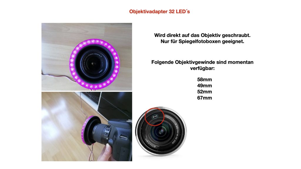 LED Ring Fotobox