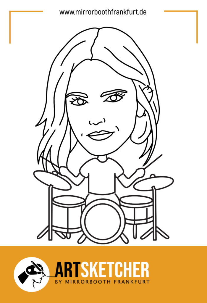 Artsketcher, Zeichenroboter mieten, Fotobox Frankfurt, Mirrorbooth Frankfurt, ArtRoboter, Sketchroboter